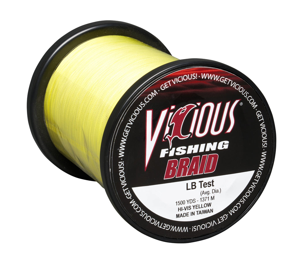 Vicious Standard Yellow Braid - 15 Lb Test